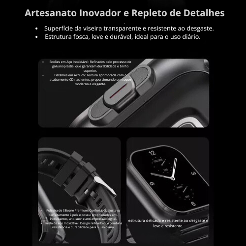 smartwatch-Relógio Digital Com Fones Embutido